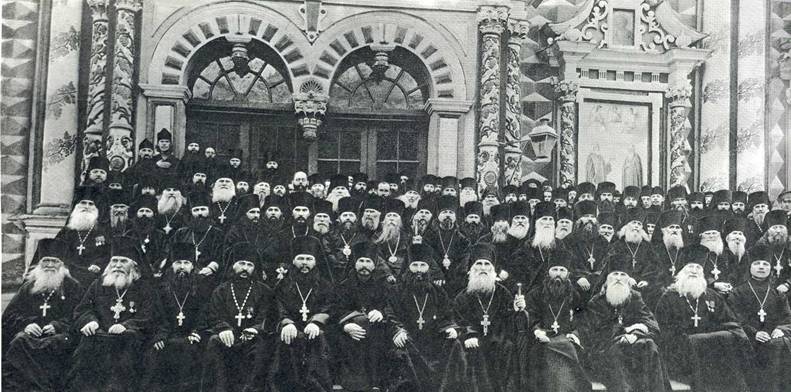 Съезд монахов в Троице-Сергиевой Лавре в 1909 году.