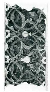 Фрагмент росписи откоса дверного проема западной паперти Троицкого собора. 
 XVI в. Копия К. И. Балдина
