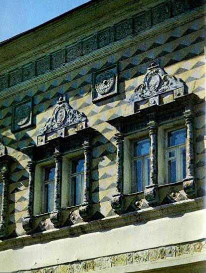 Царские Чертоги, фрагмент фасада второго этажа