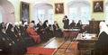 Святейший Патриарх Пимен выступает с докладом на Встрече Глав и представителей Церквей
