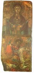 Двучастная икона Божией Матери «Оранта» и святого великомученика Георгия Победоносца, IX—XIII вв.
