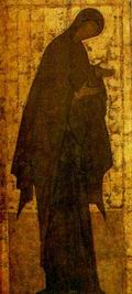 Богоматерь. Икона деисусного чина иконостаса Троицкого собора, XV в.
