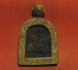 Каменная иконка «Борис и Глеб». Первая половина XIVв. Рязань