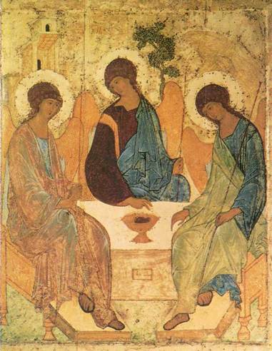 Андрей Рублев. Троица. Икона. Начало XV века
