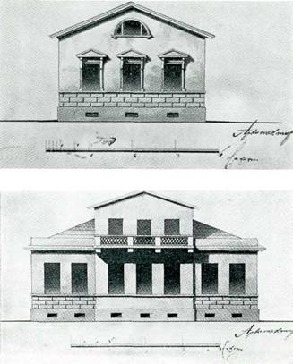 «Примерные фасады домов для строительства в Сергиевском Посаде». 1821