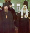 Святейший Патриарх Пимен и ректор епископ Дмитровский Александр
