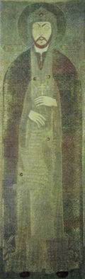Мастерская Строгановых. Покров с изображением Александра Невского. Первая половина XVII века
